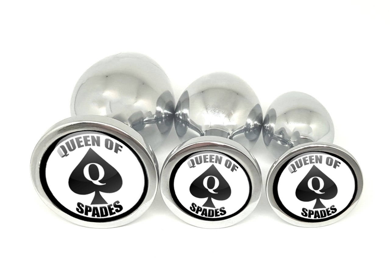 Queen of Spades Butt Plug - White