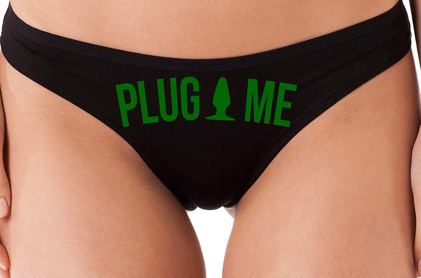 Knaughty Knickers Anal Plug Me Funny Cute Sexy Black Thong for Daddys Butt Slut