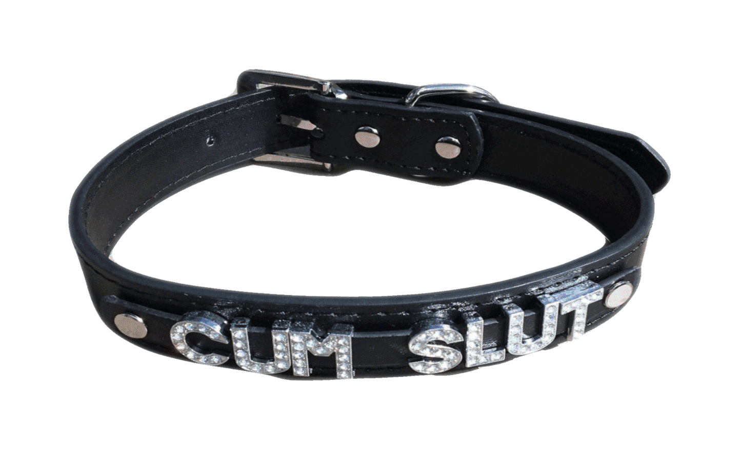 Cum Slut • Rhinestone Collar • Choose Your Color