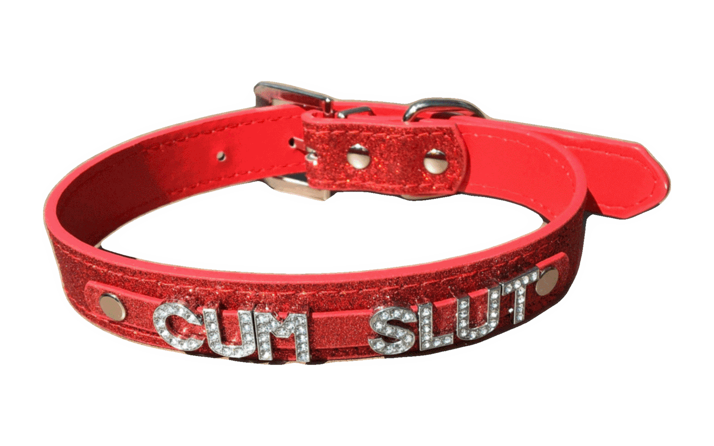 Cum Slut • Rhinestone Collar • Choose Your Color