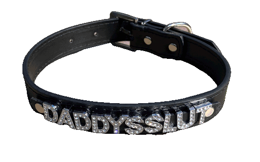 Daddy's Slut • Rhinestone Collar • Choose Your Color