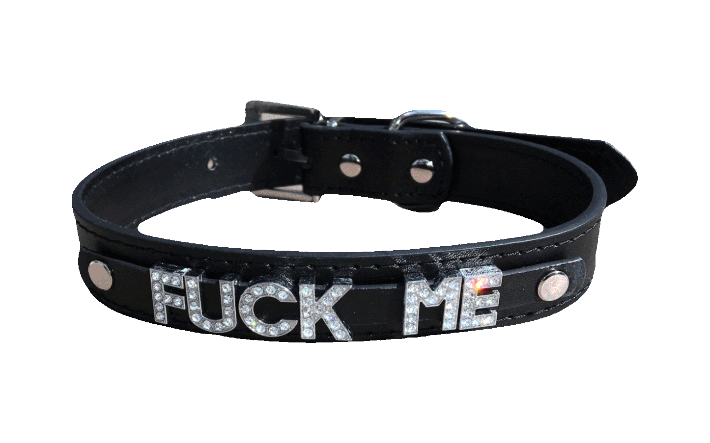 Fuck Me • Rhinestone Collar • Choose Your Color