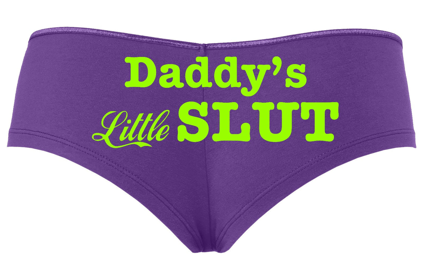 Daddy's Little Slut • Purple • Boyshorts • Choose Your Color Text