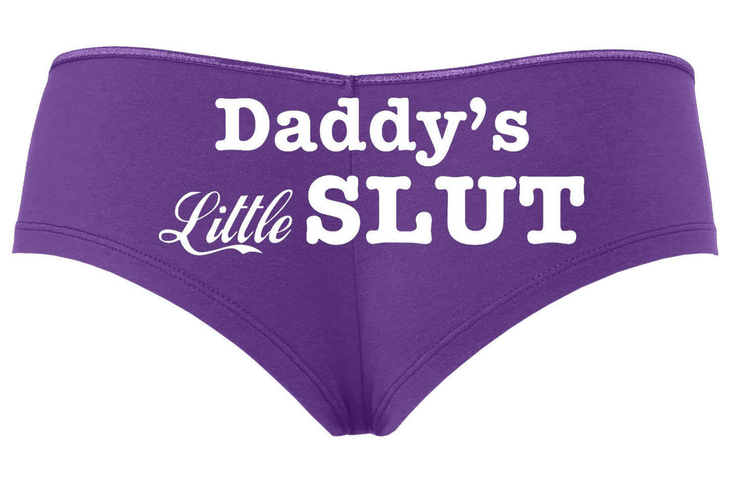 Daddy's Little Slut • Purple • Boyshorts • Choose Your Color Text