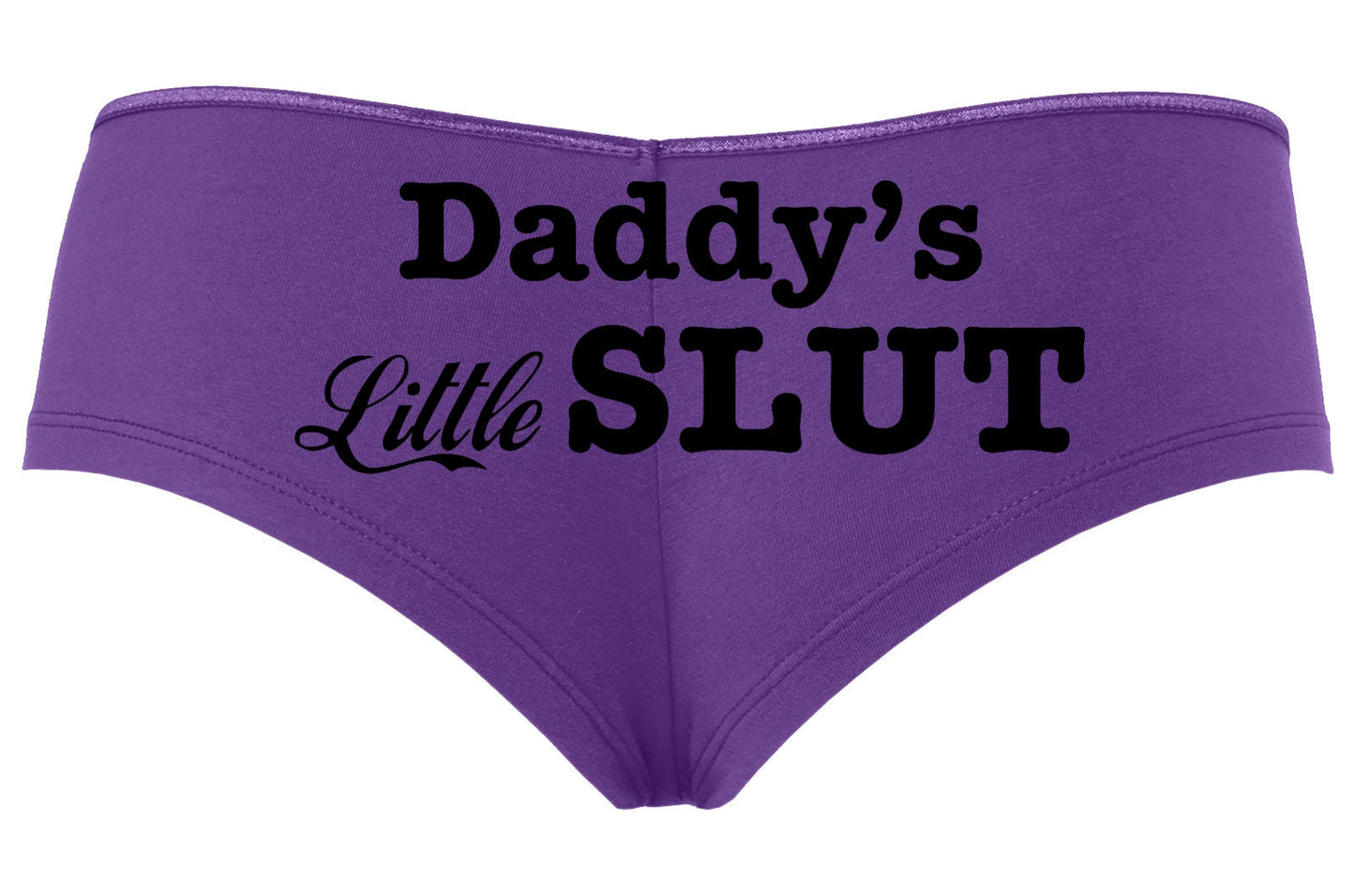 Daddy's Little Slut • Purple • Boyshorts • Choose Your Color Text