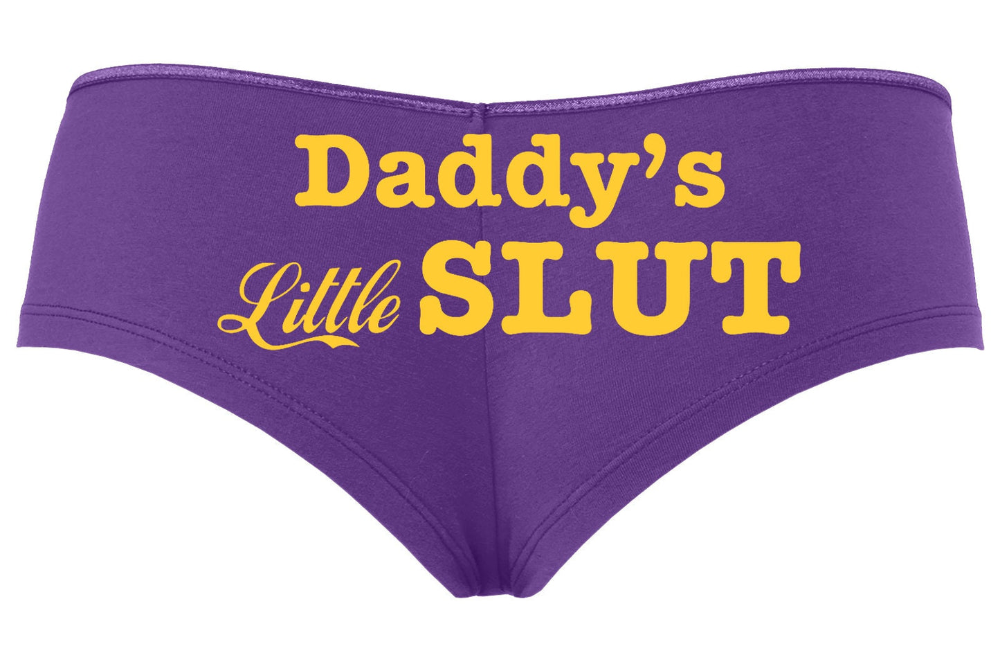 Daddy's Little Slut • Purple • Boyshorts • Choose Your Color Text