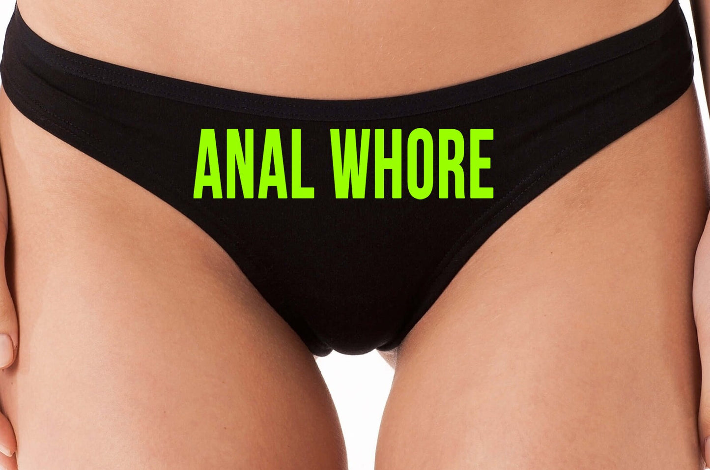 DADDY'S Little ANAL WHORE flirty ddlg cgl black cotton thong panties underwear kitten slutty side hotwife bdsm choice of colors shared slut