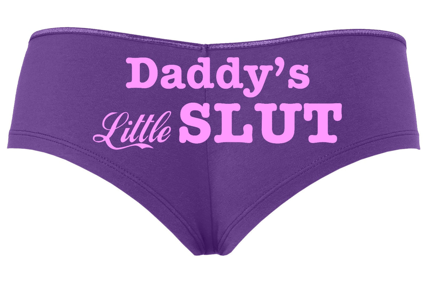 Daddy's Little Slut • Purple • Boyshorts • Choose Your Color Text