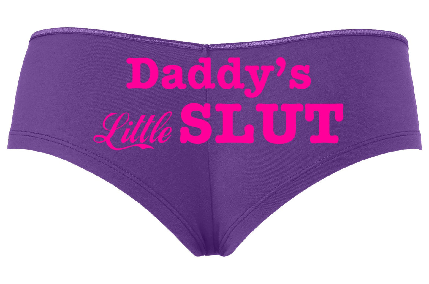 Daddy's Little Slut • Purple • Boyshorts • Choose Your Color Text