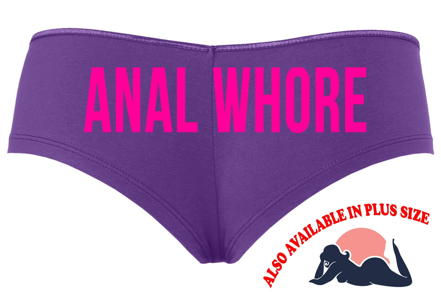 Anal Whore • Purple Boyshorts • Choose Your Color Text