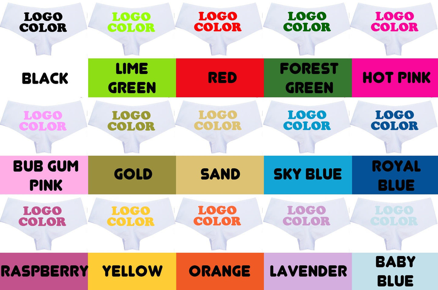 Anal Whore • White Boyshorts • Choose Your Color Text
