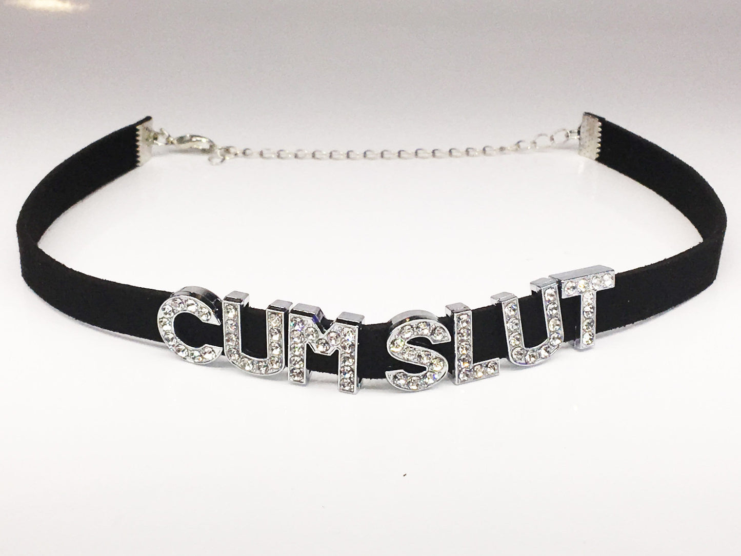 Cumslut • Rhinestone Choker Necklace