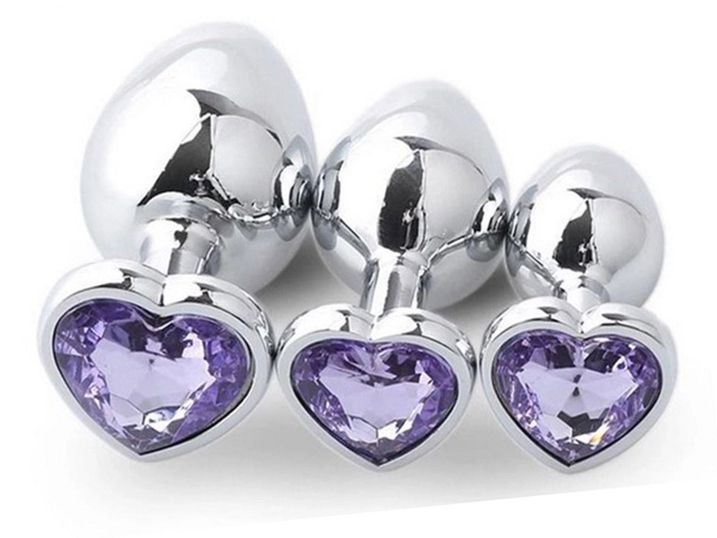 Lavender • Heart Crystal • Butt Plug