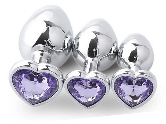 Lavender • Heart Crystal • Butt Plug