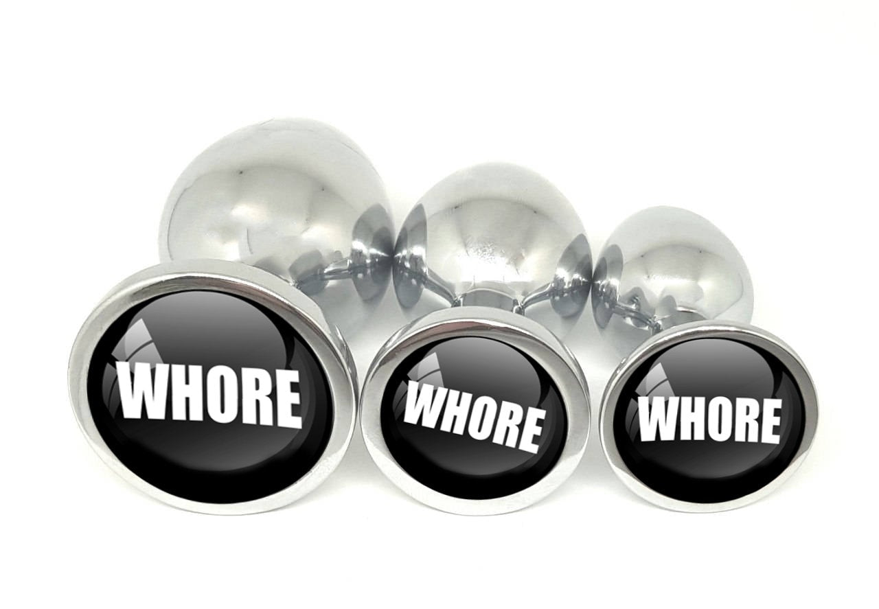 WHORE Anal Plug Butt Plug 3 sizes BDSM Vixen Sissy Cuckold Daddys Girl Plug Emporium WHORE Anal Plug Butt Plug 3 sizes BDSM Vixen Sissy Cuckold Daddys Girl Plug Emporium