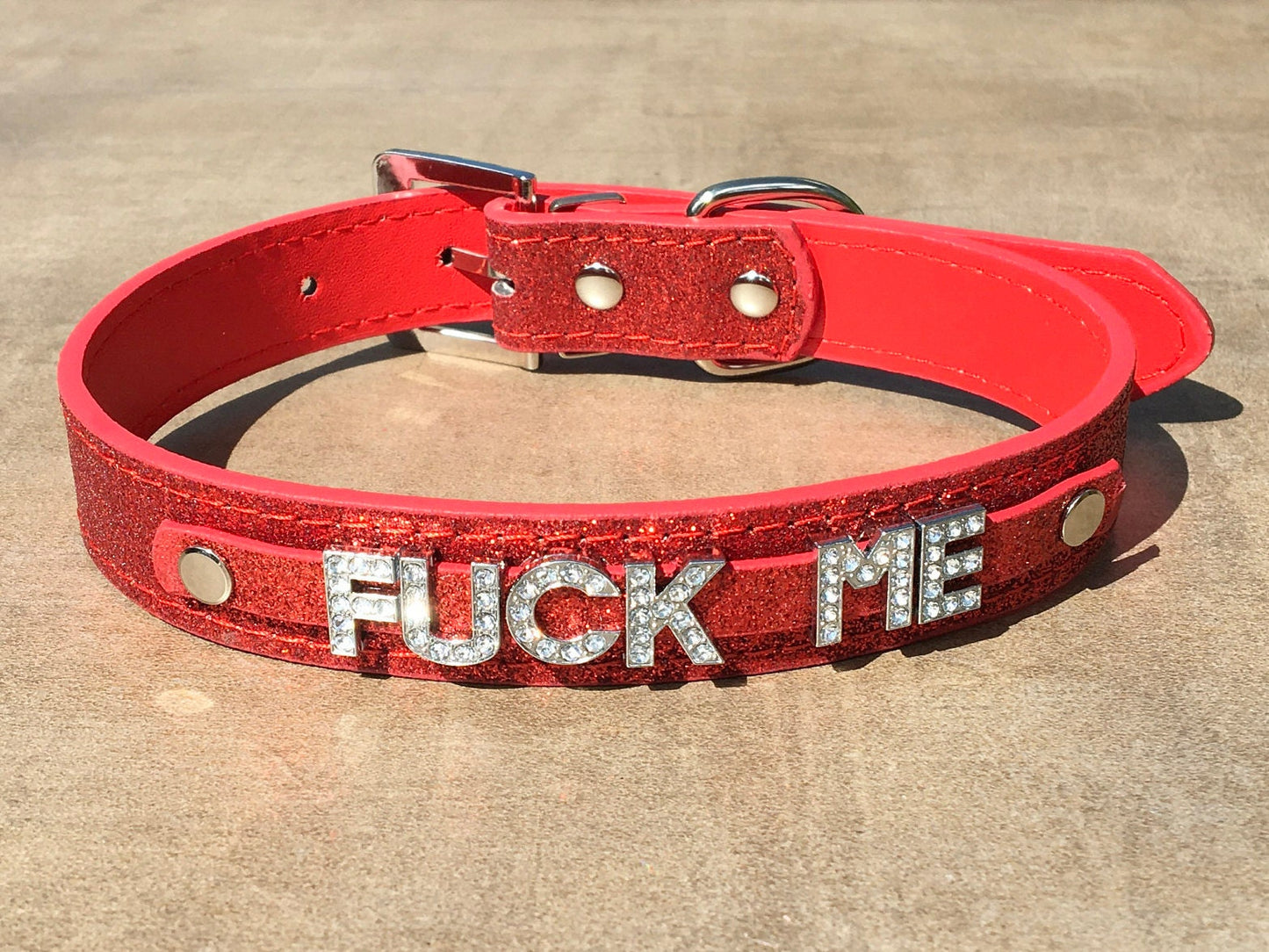 Fuck Me • Rhinestone Collar • Choose Your Color