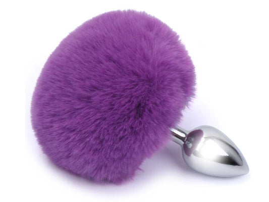 Purple Bunny Tail Butt Plug