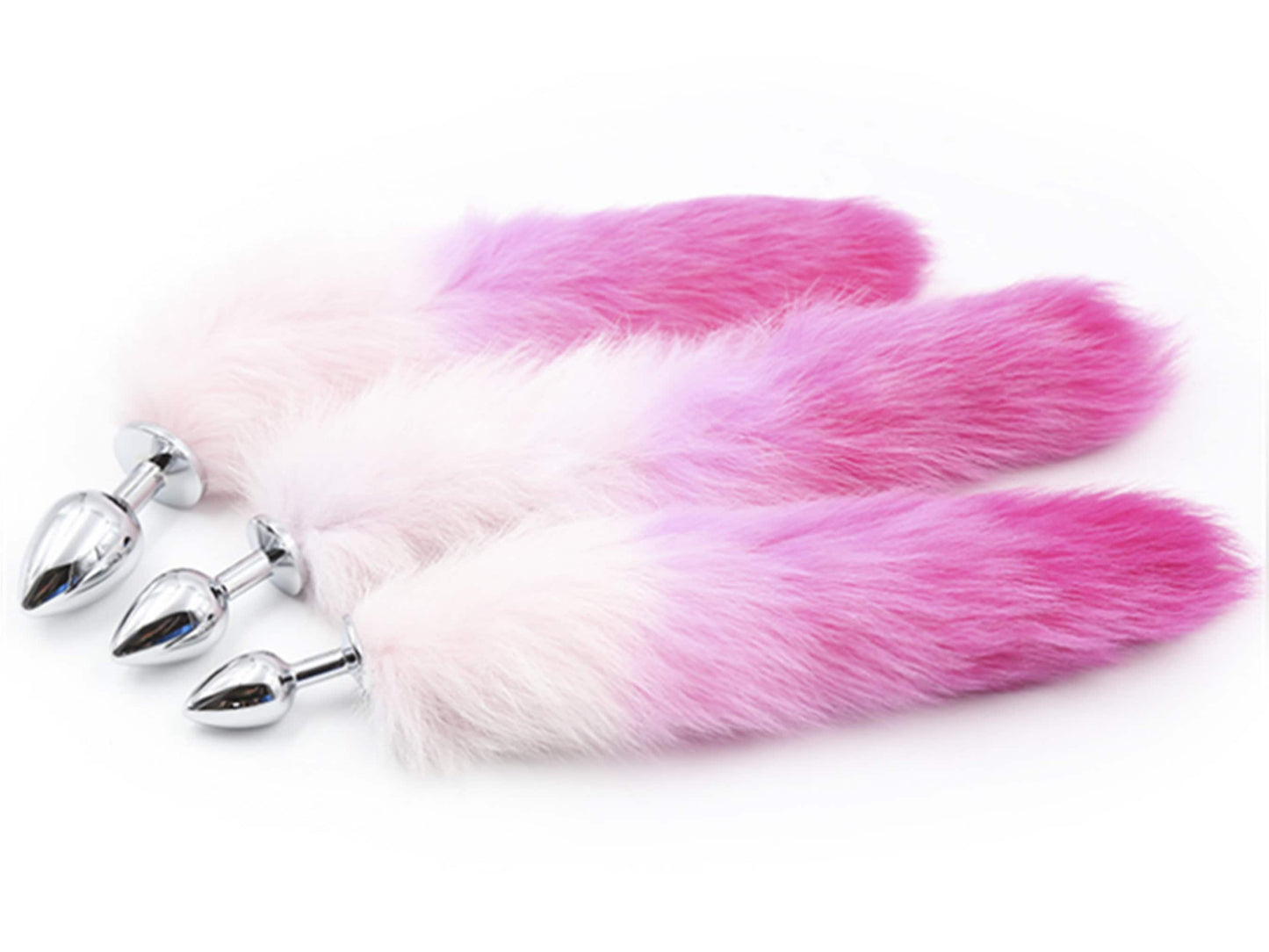Pink Fox Tail Butt Plug • 16 Inch Tail