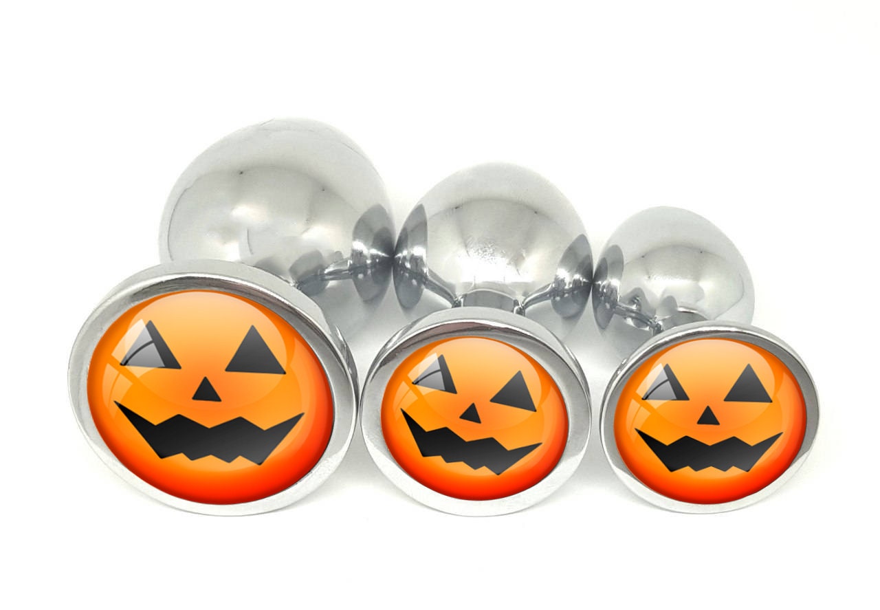 Jack-O-Lantern Halloween Butt Plug Metal Butt Plug by Plug Emporium Jack-O-Lantern Halloween Butt Plug Metal Butt Plug by Plug Emporium
