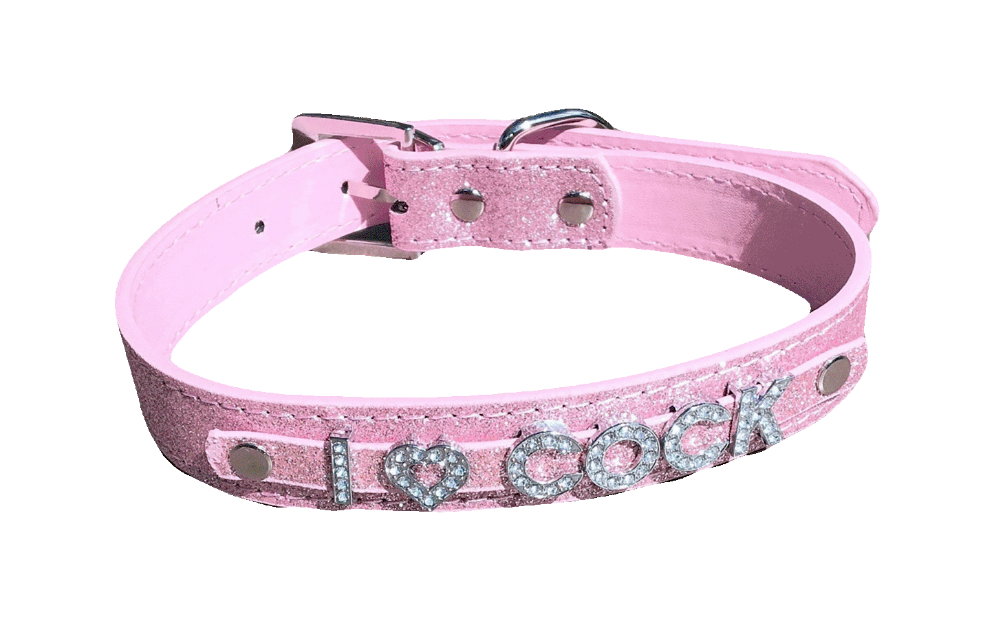 I 🖤 Cock • Rhinestone Collar • Choose Your Color