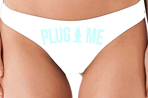 Knaughty Knickers Anal Plug Me Funny Cute Sexy White Thong for Daddys Butt Slut