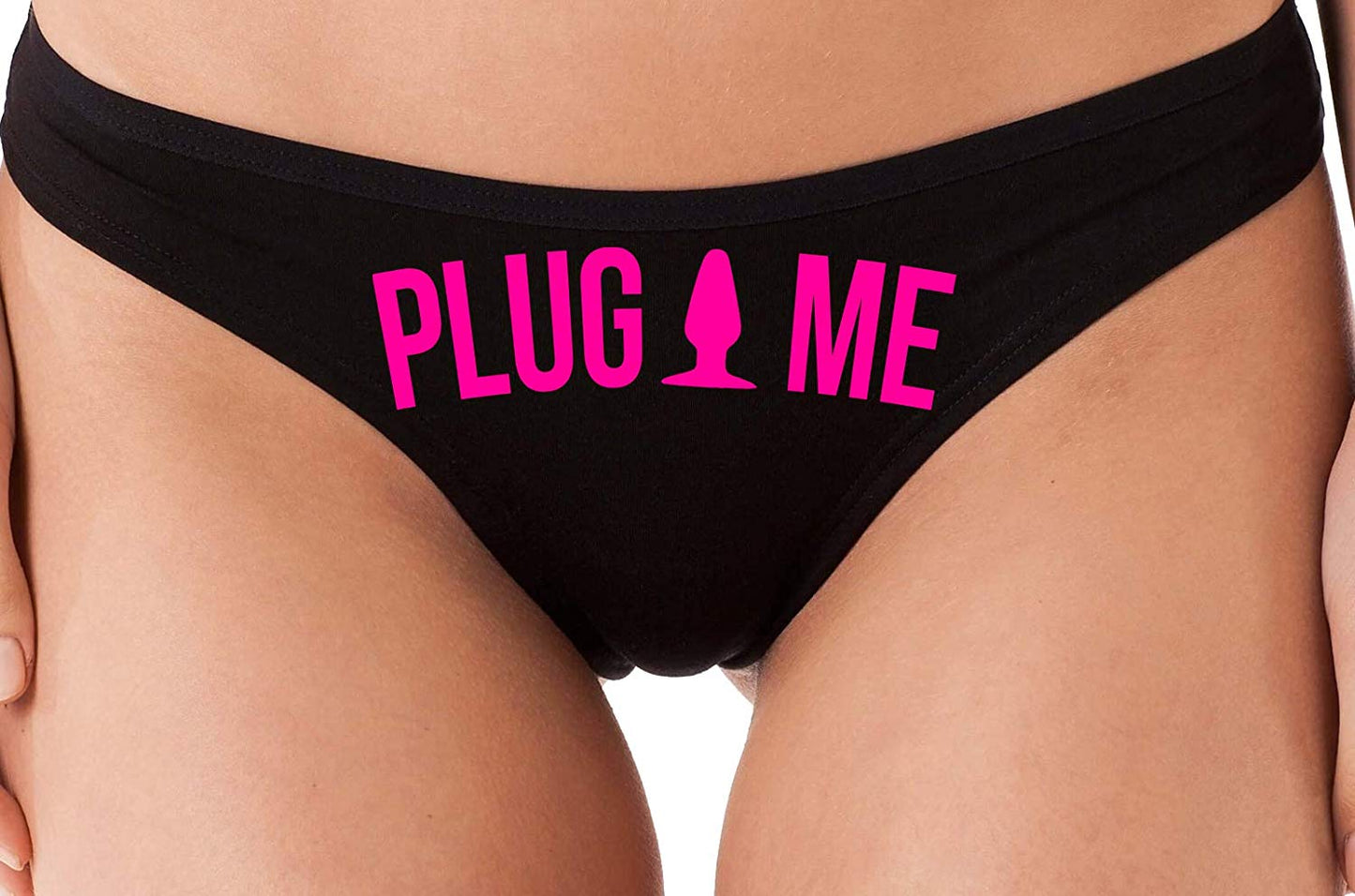 Knaughty Knickers Anal Plug Me Funny Cute Sexy Black Thong for Daddys Butt Slut