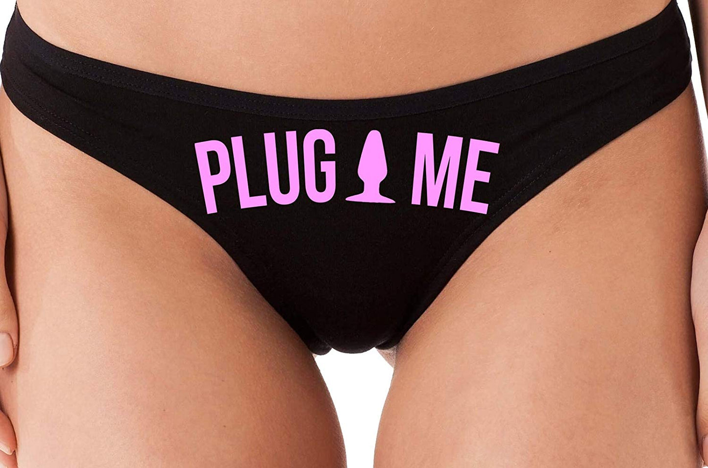 Knaughty Knickers Anal Plug Me Funny Cute Sexy Black Thong for Daddys Butt Slut