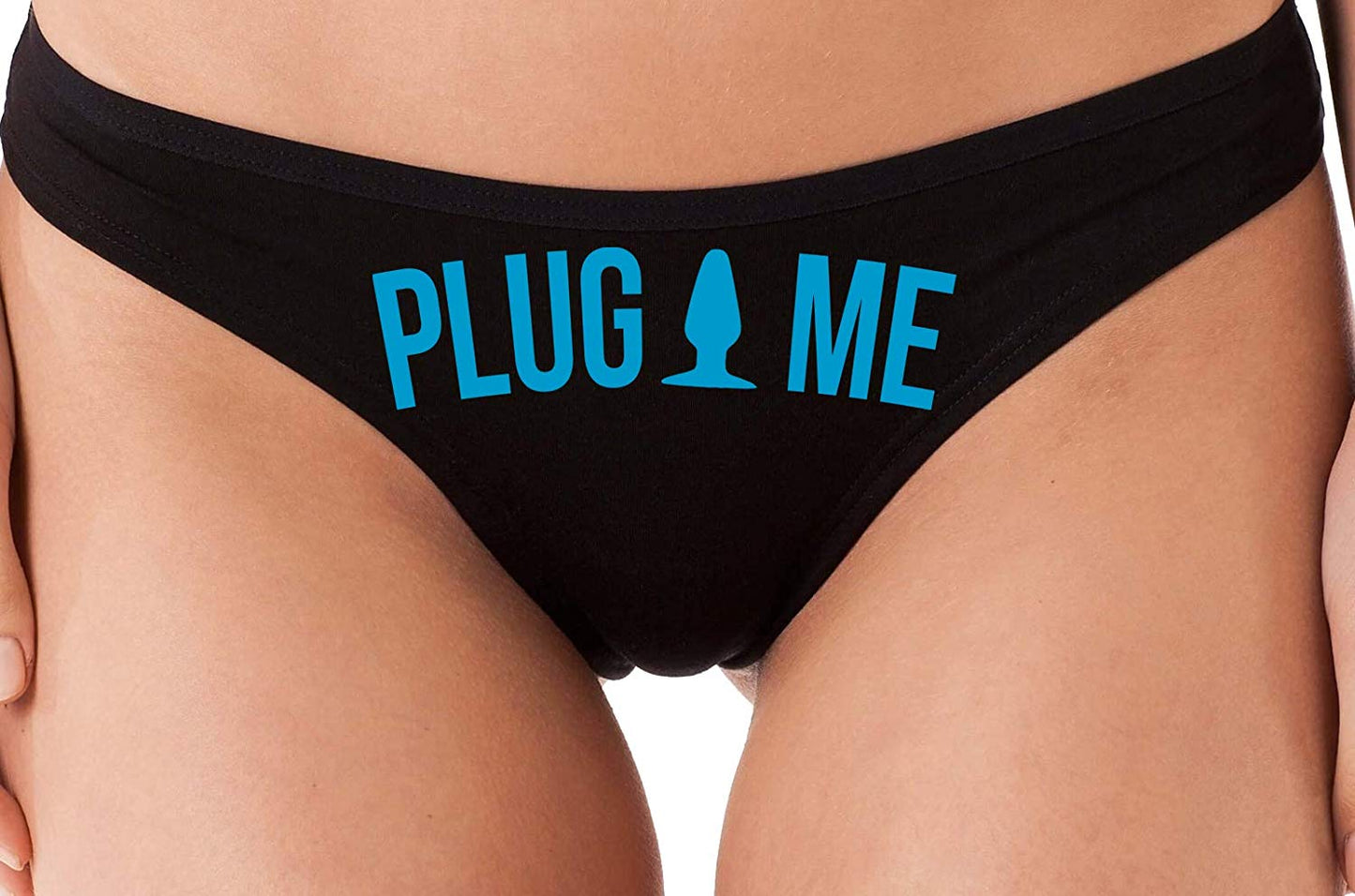 Knaughty Knickers Anal Plug Me Funny Cute Sexy Black Thong for Daddys Butt Slut