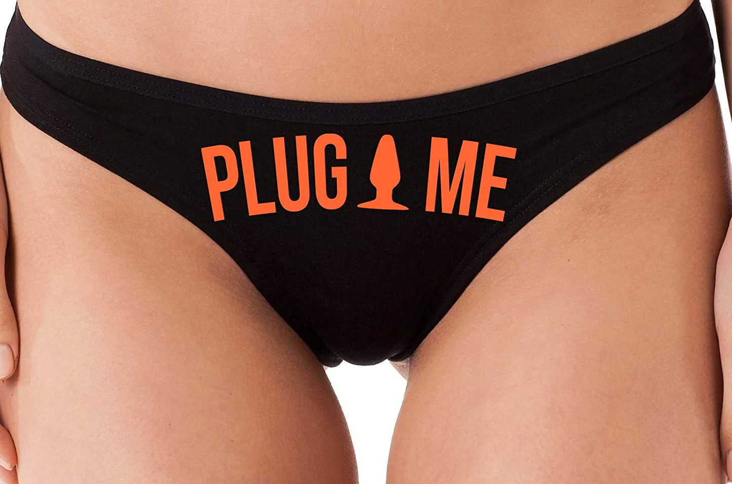 Knaughty Knickers Anal Plug Me Funny Cute Sexy Black Thong for Daddys Butt Slut