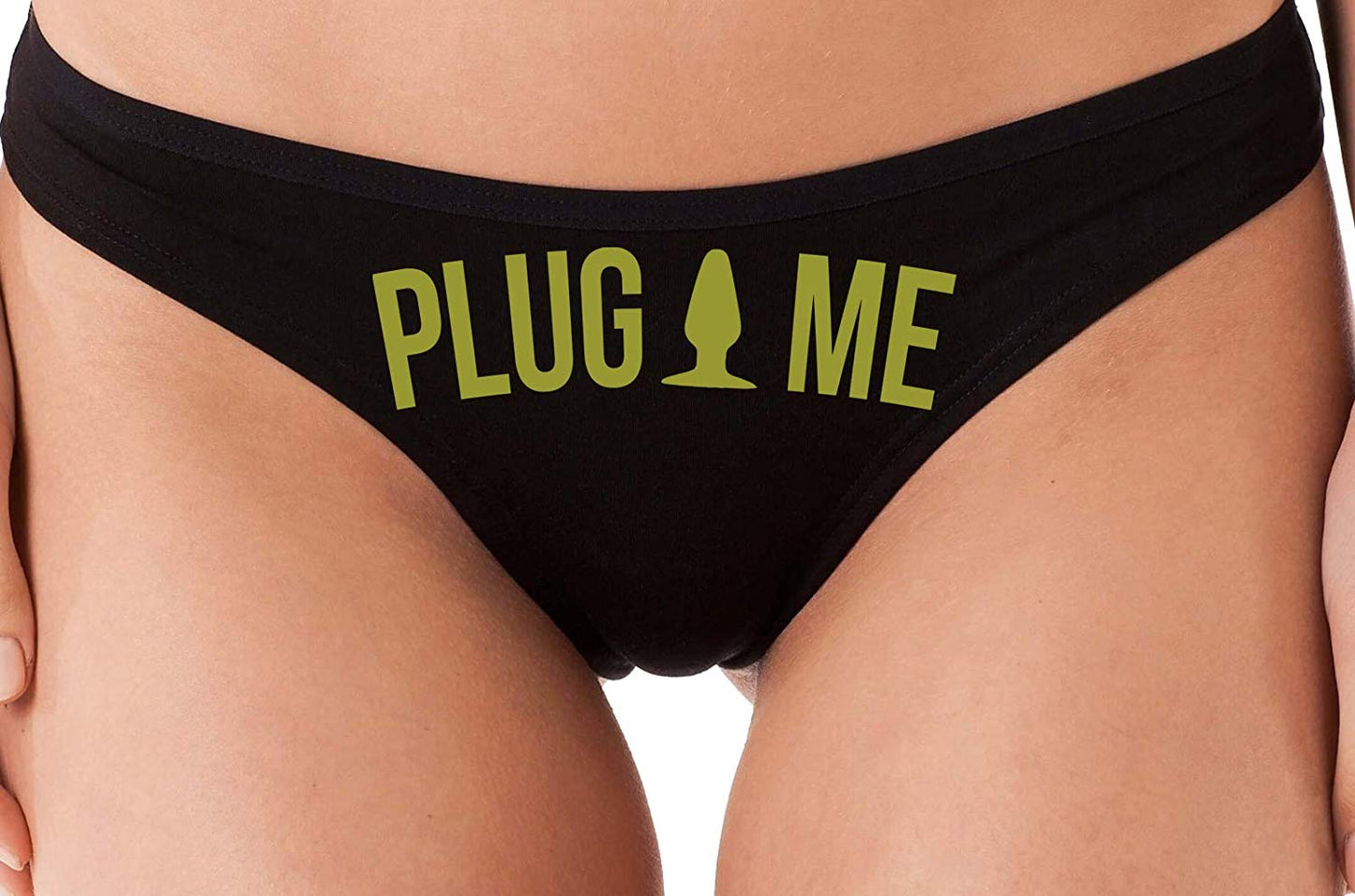 Knaughty Knickers Anal Plug Me Funny Cute Sexy Black Thong for Daddys Butt Slut
