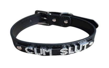 Cumslut • Rhinestone Collar • Choose Your Color