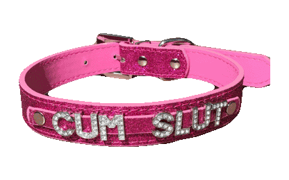 Cumslut • Rhinestone Collar • Choose Your Color