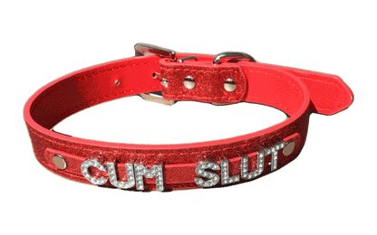 Cumslut • Rhinestone Collar • Choose Your Color