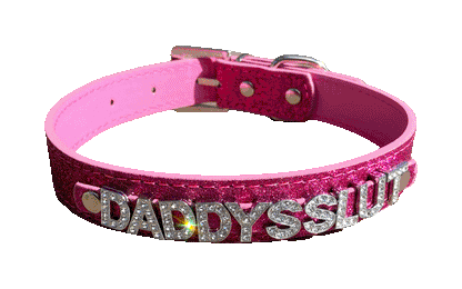 Daddy's Slut • Rhinestone Collar • Choose Your Color