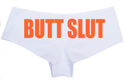 Butt Slut • White Boyshorts • Choose Your Color Text