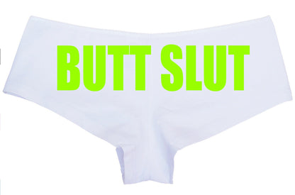 Butt Slut • White Boyshorts • Choose Your Color Text