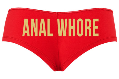 Anal Whore • Red Boyshorts • Choose Your Color Text