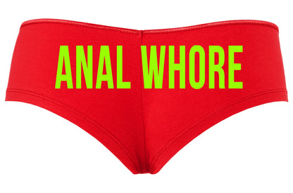 Anal Whore • Red Boyshorts • Choose Your Color Text