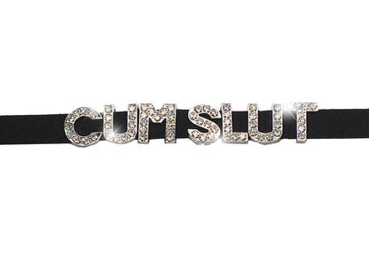 Cumslut • Rhinestone Choker Necklace