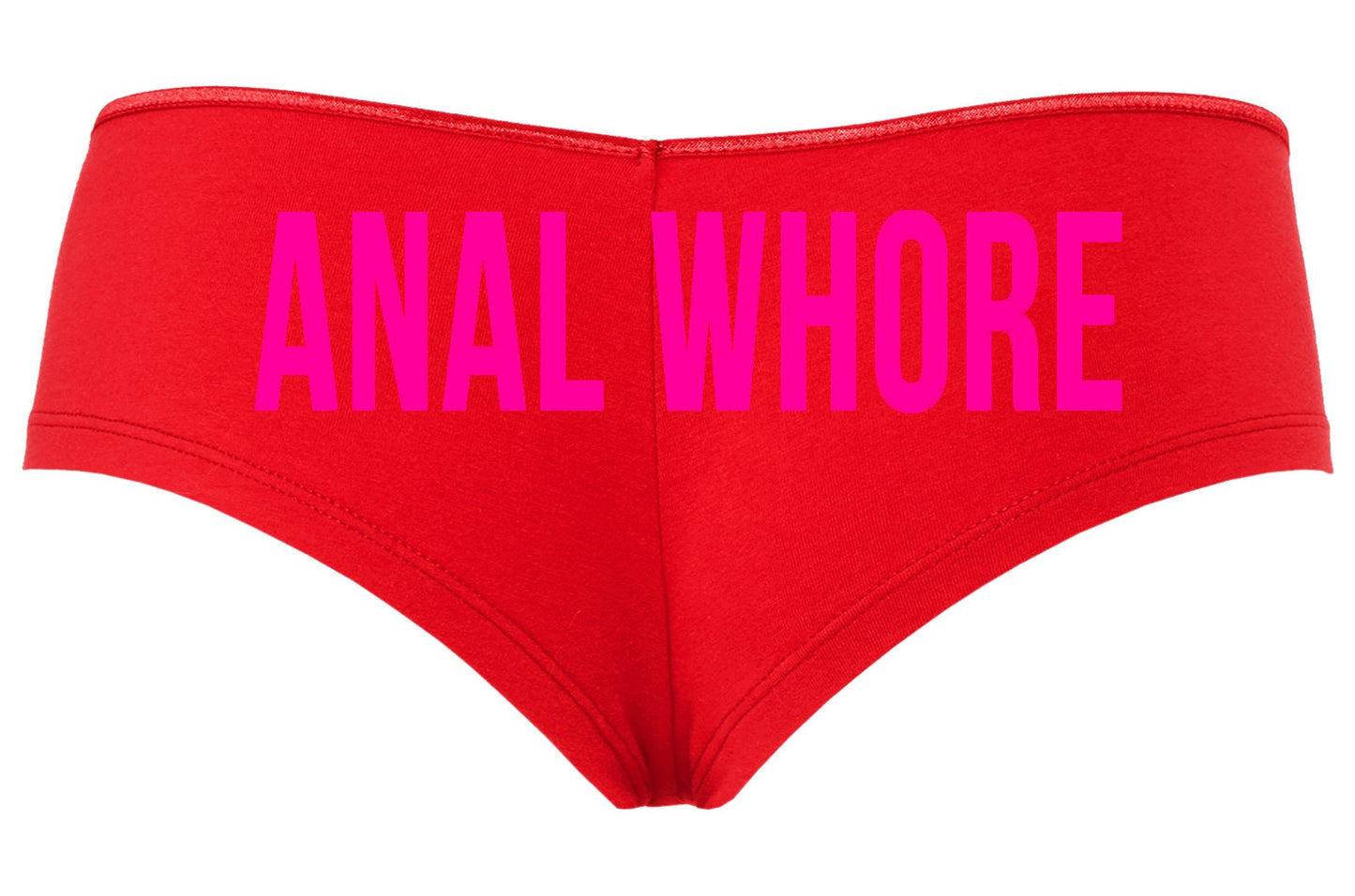 Anal Whore • Red Boyshorts • Choose Your Color Text