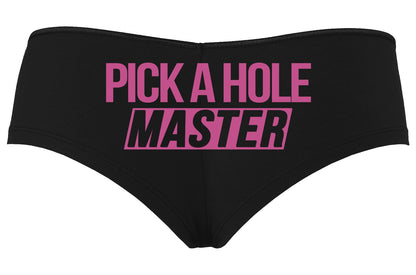 Knaughty Knickers Pick A Hole Master Mouth Ass Pussy All Three Anal All Yours Submissive Slut for Dominant Black Boyshort Panties
