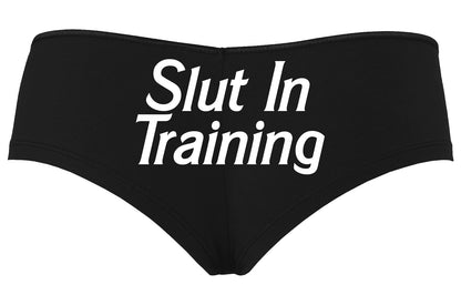 Knaughty Knickers Slut in Training Keep Slutty HotWife Black Boyshort Panties Hot Wife DDLG BDSM Cumslut Fucktoy Dumpster Queen of Spades