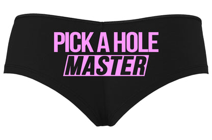 Knaughty Knickers Pick A Hole Master Mouth Ass Pussy All Three Anal All Yours Submissive Slut for Dominant Black Boyshort Panties
