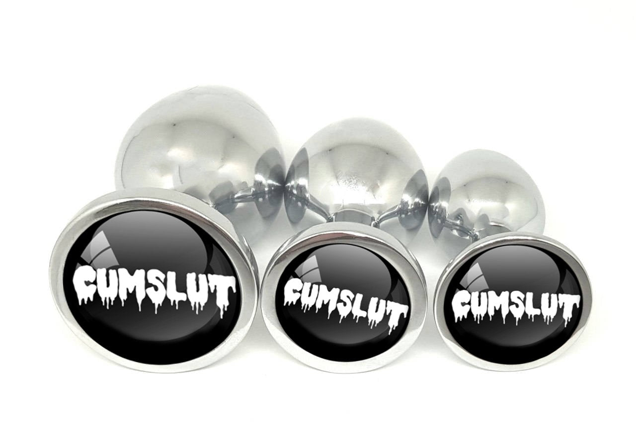 Cumslut • Black & White • Butt Plug
