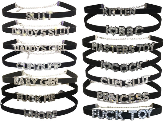 Rhinestone Choker Necklace  • Choose Design