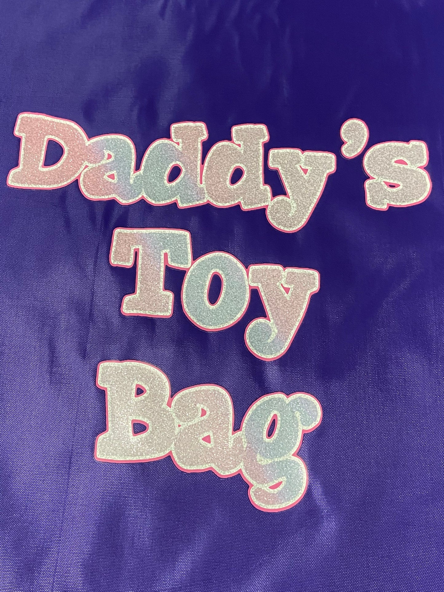 Daddy's Toy Bag Beginners Purple Bondage Kit Daddy Master DDLG BDSM CGLG Dominant Rope Cuffs Leash Whip Nipple Clamps