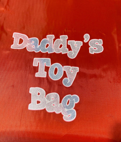 Daddy's Toy Bag Beginners Red Bondage Kit Daddy Master DDLG BDSM CGLG Submissive Dominant Rope Cuffs Leash Whip Nipple Clamps