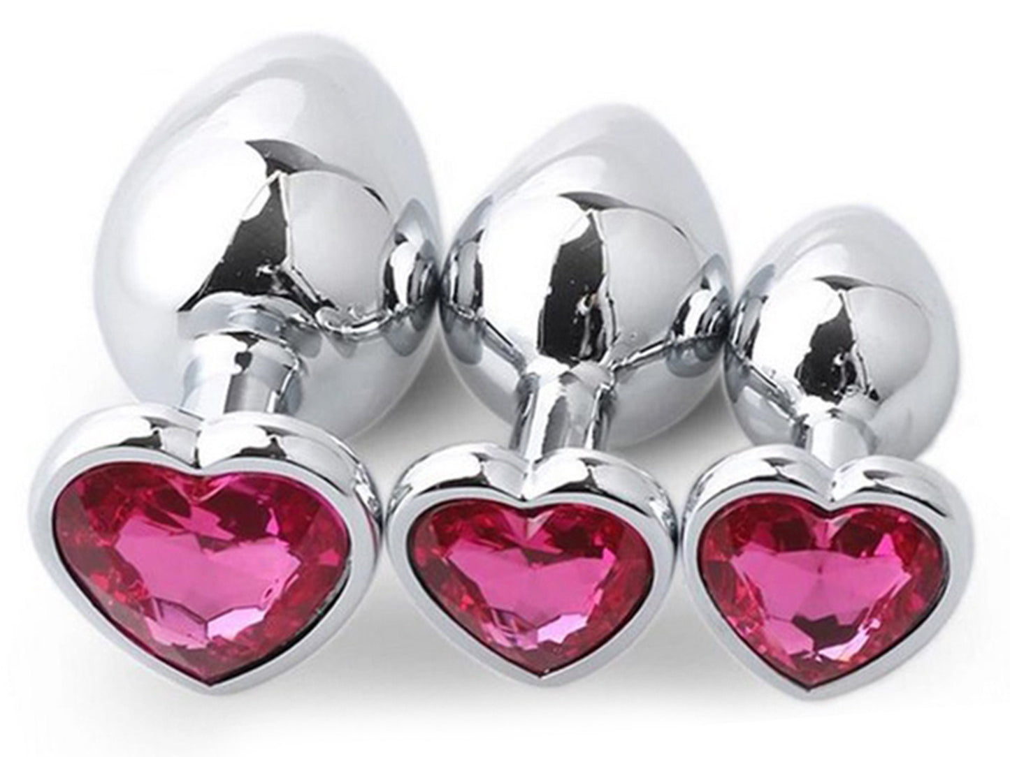 Hot Pink • Heart Crystal • Butt Plug