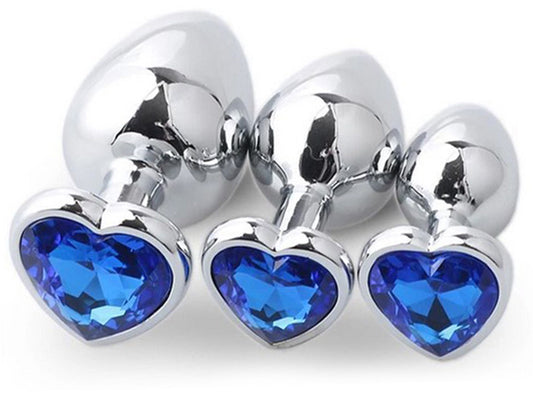 Sapphire Blue • Heart Crystal • Butt Plug