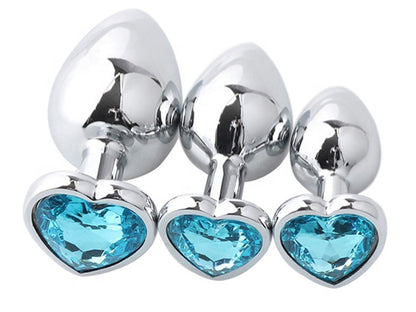 Aquamarine • Heart Crystal • Butt Plug